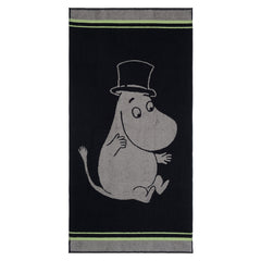 Moomin Moominpappa bath towel black/grey