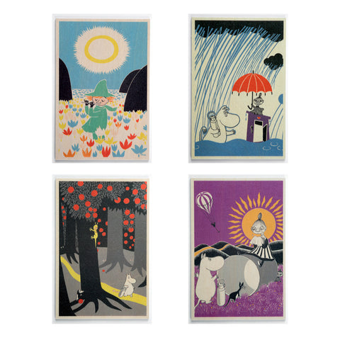 The Book about Moomin wooden card 4-pack