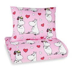 Moomin heart duvet cover set for adults by Finlayson
