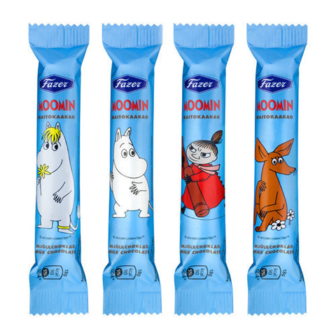 Box of Moomin Chocolate bars by Fazer