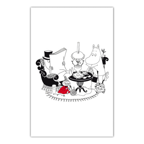 Moominpappa reading kitchen towel