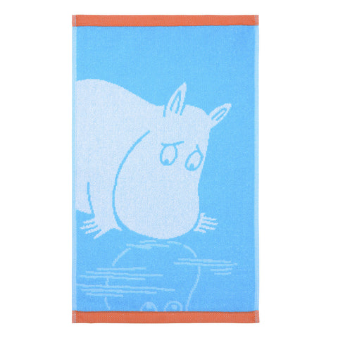 Moomintroll hand towel turquoise 30 x 50 cm by Finlayson