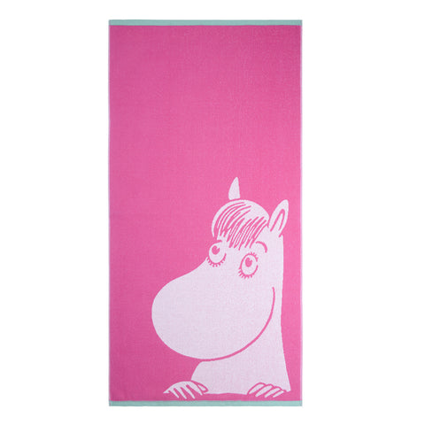 Snorkmaiden bath towel pink 70 x 140 cm by Finlayson