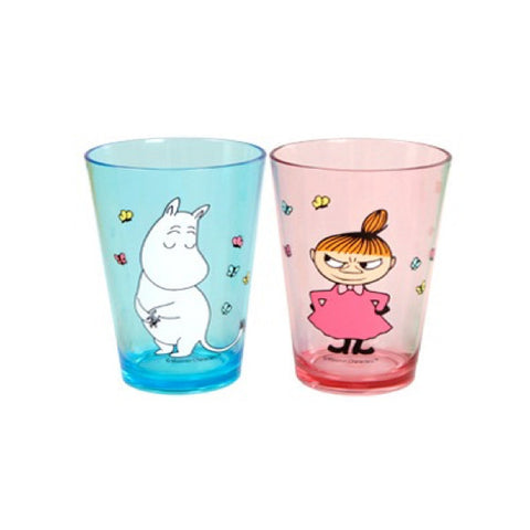 Moomin colorful drinking glasses Pack of 2 by Martinex