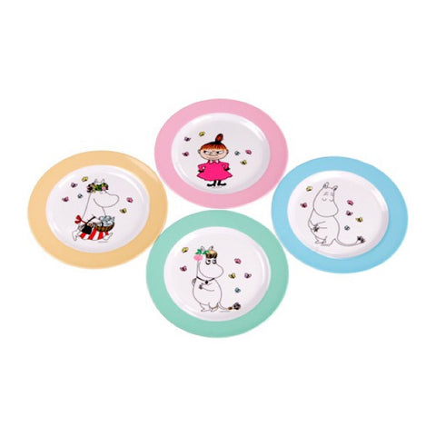 Moomin pastelle color plates pack of 4 by Martinex