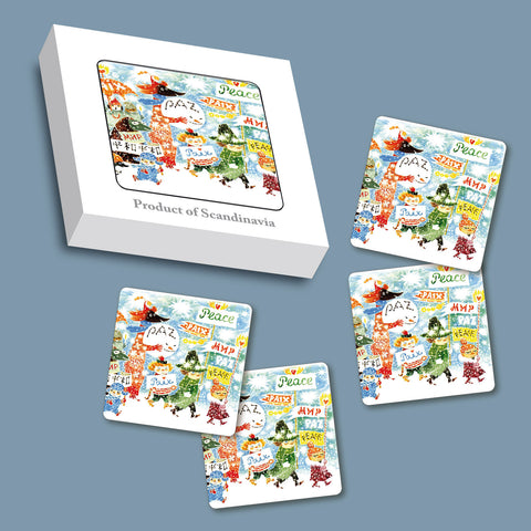 Unicef/Peace coasters by Opto Design