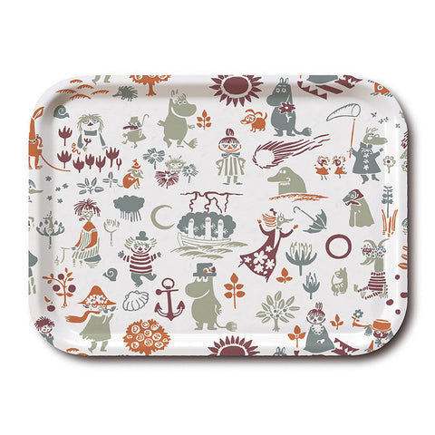 Moomin tray Pattern Orange 27x20 by Opto Design