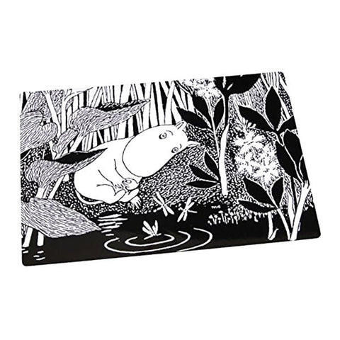 Sleeping Moomin black table mat by Opto Design