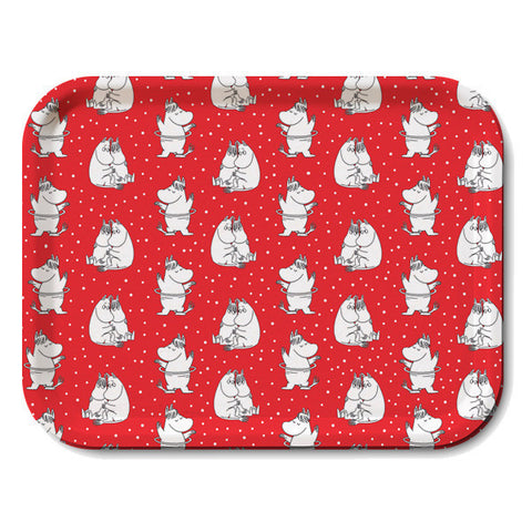 Moomin Red Pattern Tray by Opto Design