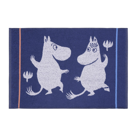 Magic Moomin hand towel blue