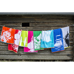 Moomintroll bath towel turquoise 70 x 140 cm by Finlayson