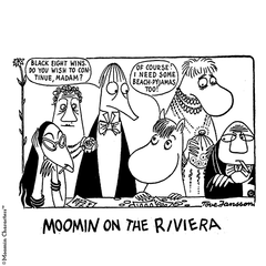 Snorkmaiden at the casino - Moomins on the Riviera