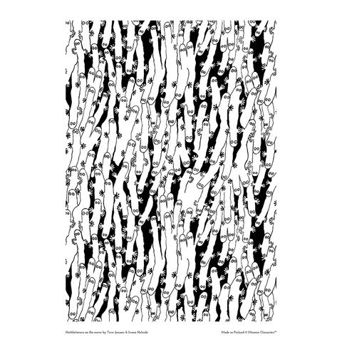 Moomin poster - Hattifatteners on the move