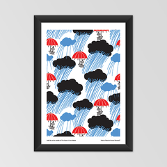 Moomin poster - Little My and her umbrella