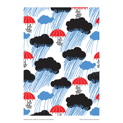 Moomin poster - Little My and her umbrella