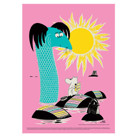 Håll Sverige Rent Moomin poster pink by Opto Design