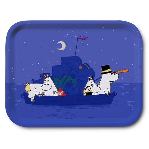 Boat in the night tray 27 x 20 cm