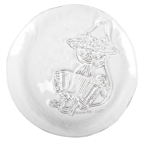 Moomin Snufkin glass plate 19 cm.