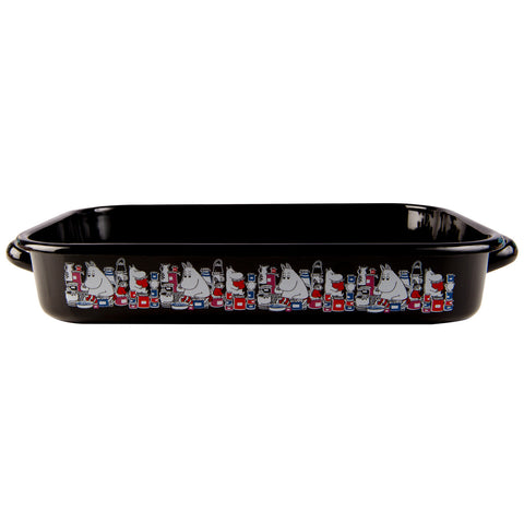 Moomin pie dish black