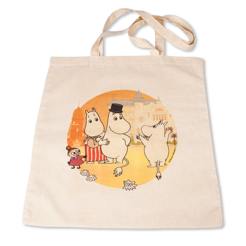 Moomins on the Riviera fabric tote bag